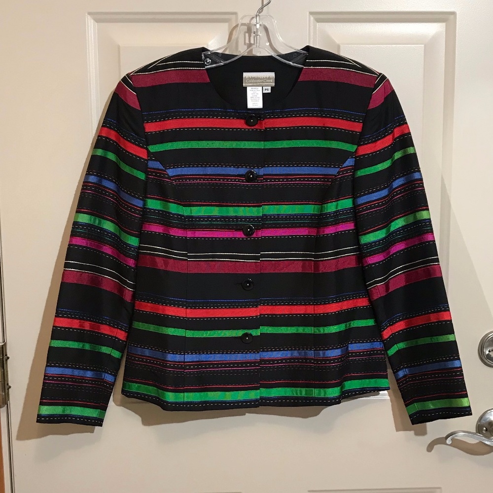 Coldwater Creek Silk Ribbon Jacket Size 6